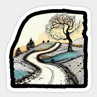 Take the Road Less Traveled Sticker